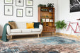 Vintage Vloerkleed – Indiana Verweerd Blauw/Bruin