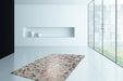 Leren Vloerkleed – Spark Hexagon Crème/Zilver