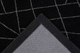 Hoogpolig Vloerkleed – Bijou Geometrisch Zwart/Zilver