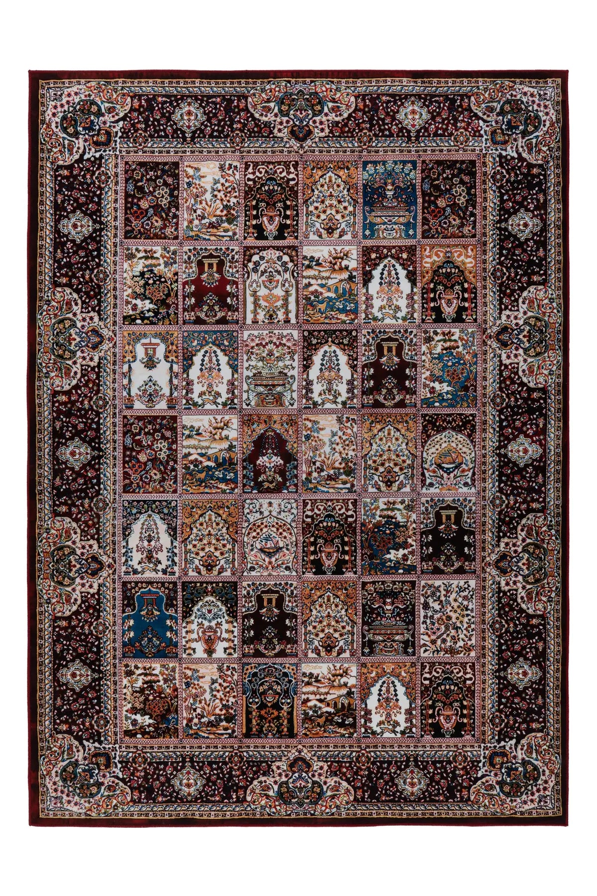 Wasbaar Vloerkleed - Dunya Patchwork Rood