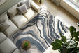 Hoogpolig Vloerkleed – Firenze Geoden Blauw