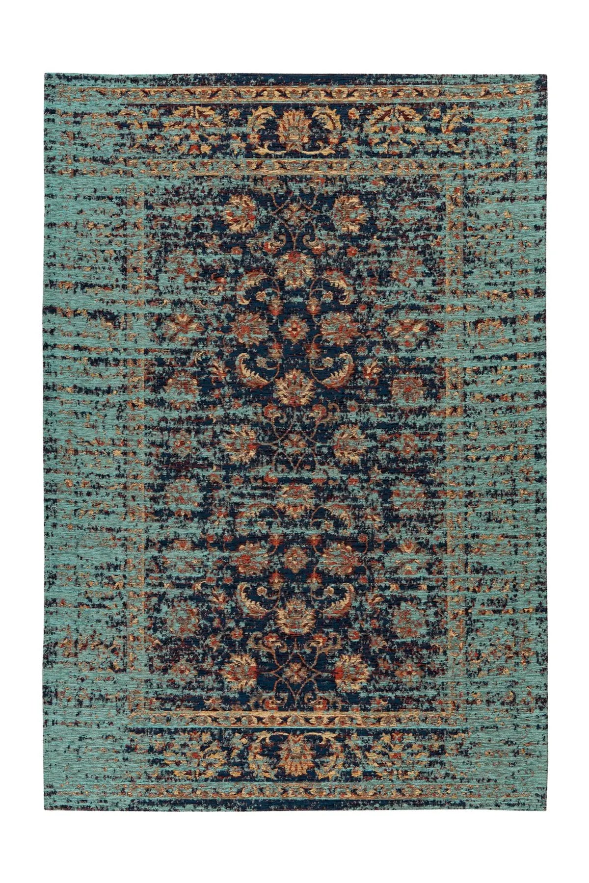 Perzisch Vloerkleed – Charme Verweerd Multi/Blauw