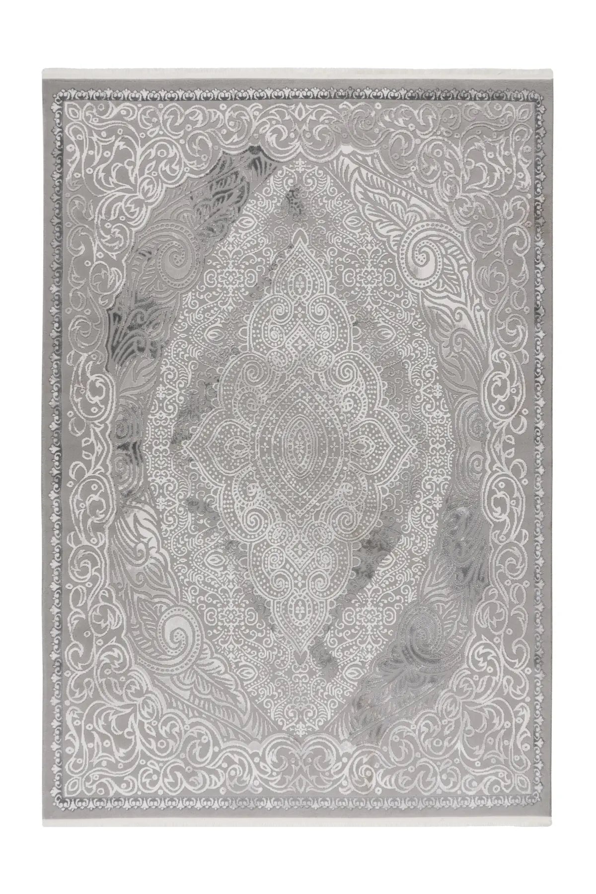 Vintage Vloerkleed - Elif Medaillon Zilver