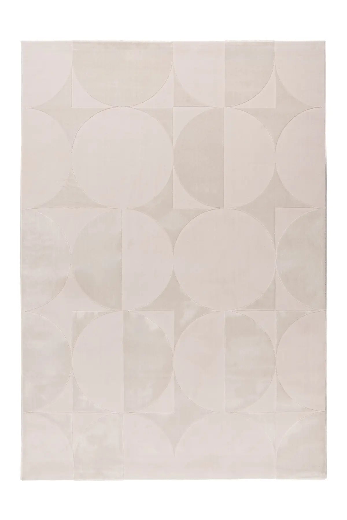 Japandi Vloerkleed - Elif Cirkels Beige