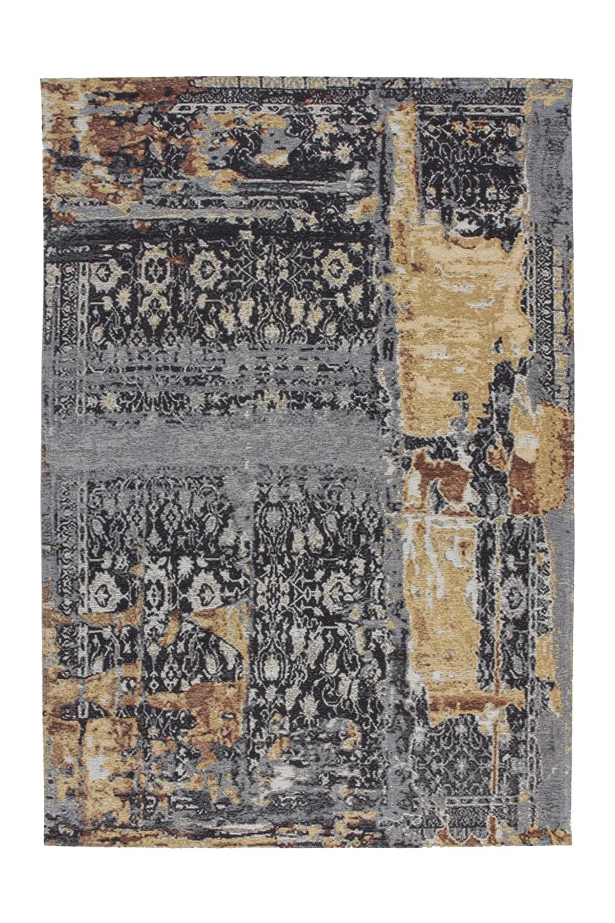 Laagpolig Vloerkleed - Blaze Verweerd Multi/Blauw