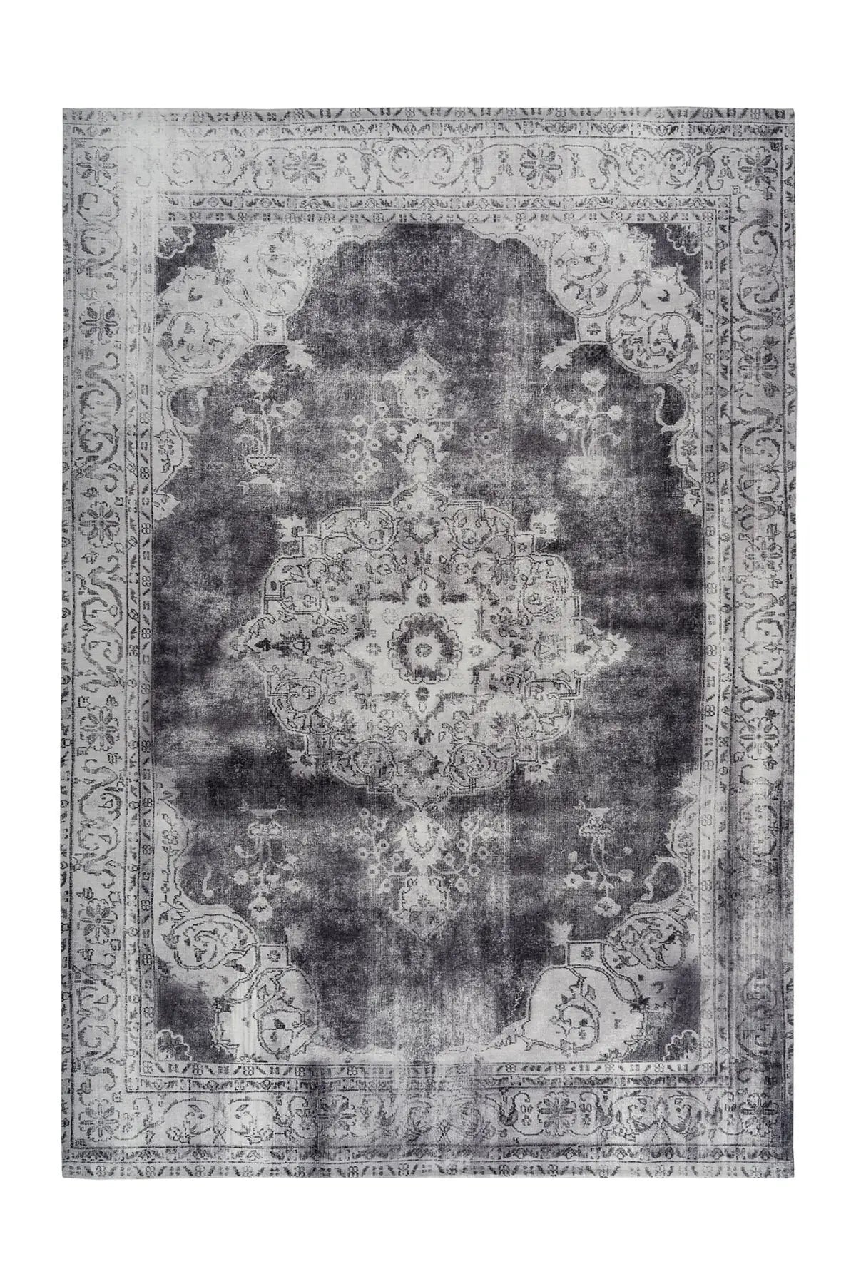 Vintage Vloerkleed - Vin Ornamenteel Lichtgrijs