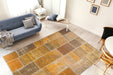 Laagpolig Vloerkleed – Faye Patchwork Goud