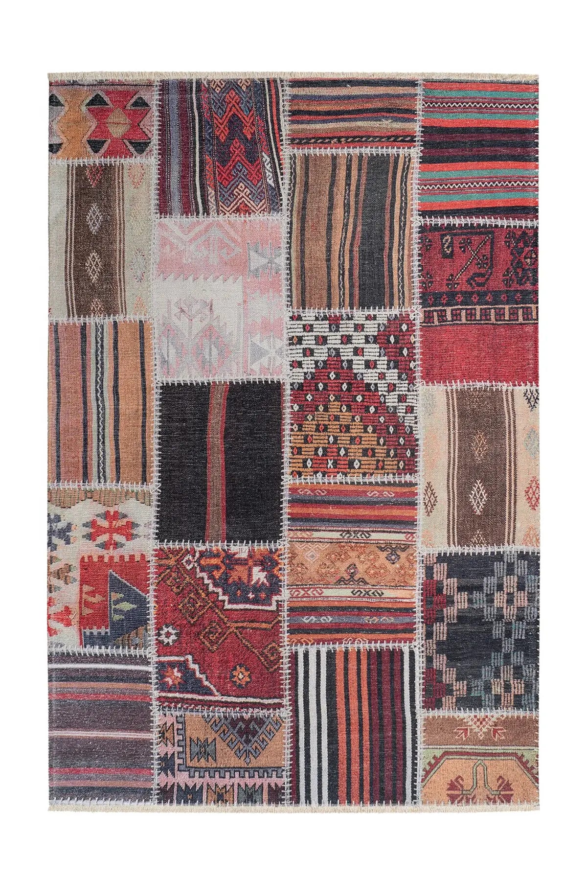 Vintage Vloerkleed - Atoil Patchwork Multikleur