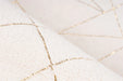 Hoogpolig Vloerkleed – Bijou Geometrisch Crème/Goud