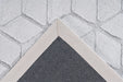 Hoogpolig Vloerkleed – Vivica Geometrisch Wit/Grijsblauw