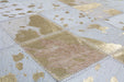 Leren Vloerkleed – Lavish Ruiten Crème/Goud