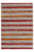 Wollen Vloerkleed – Duarte Strepen Naturel/Rood