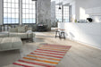 Wollen Vloerkleed – Duarte Strepen Naturel/Rood