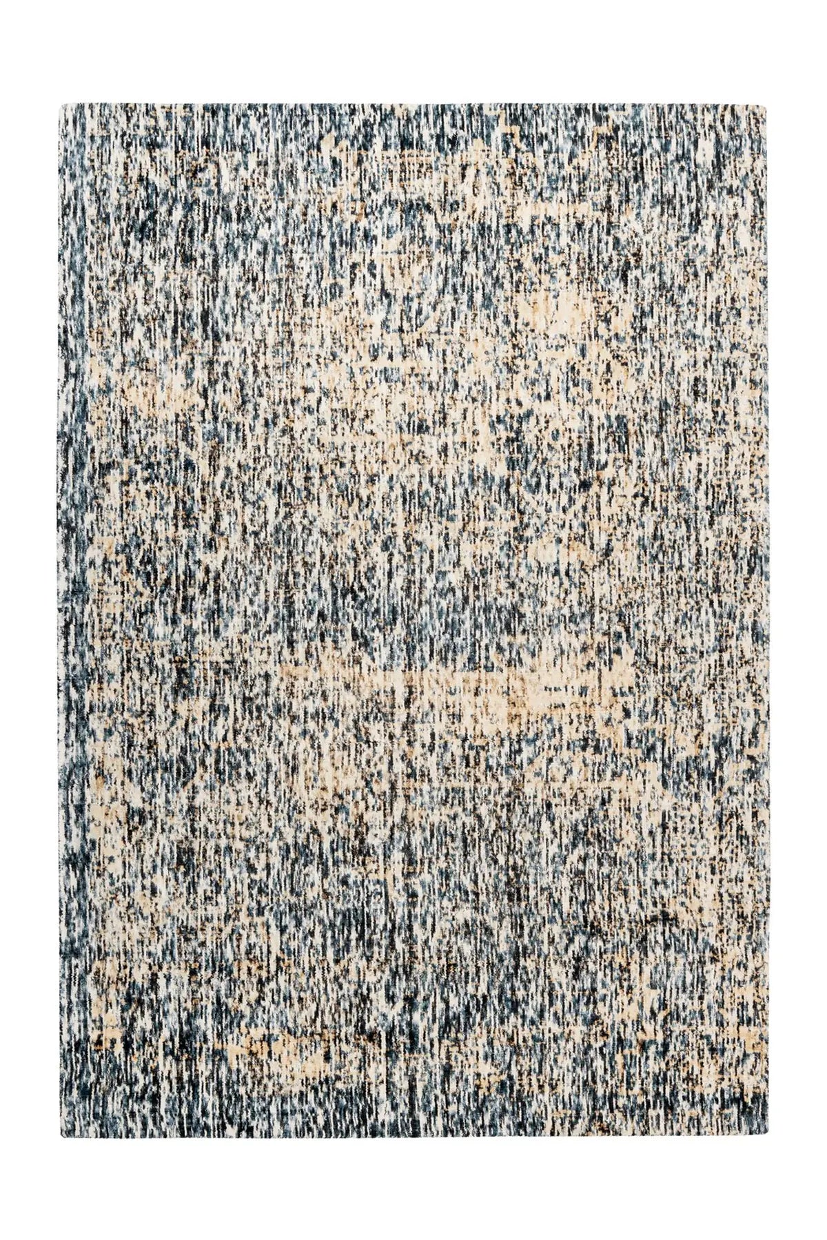 Vintage Vloerkleed - Puerto Verweerd Blauw/Beige