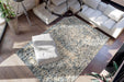 Vintage Vloerkleed – Puerto Verweerd Blauw / Beige