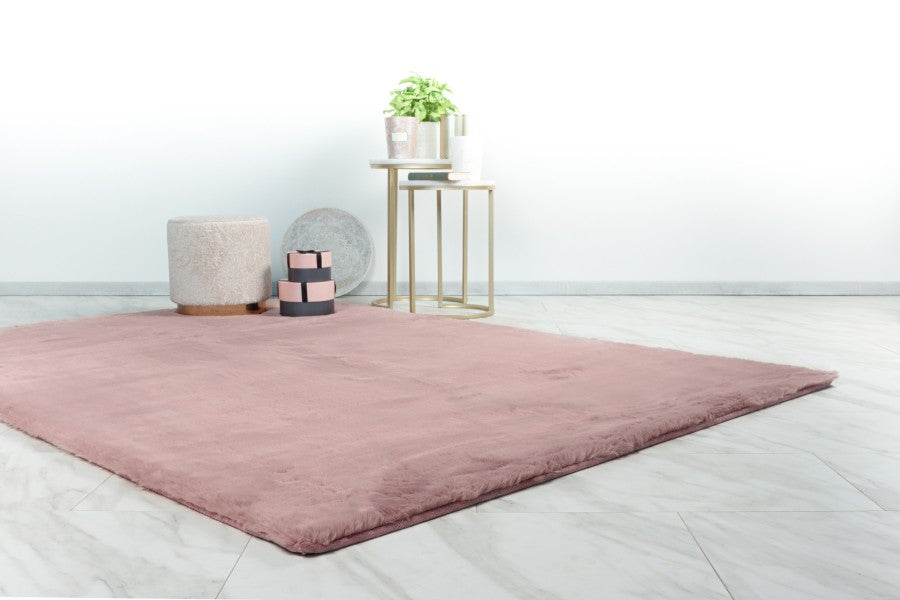 heaven hoogpolig vloerkleed - powder pink