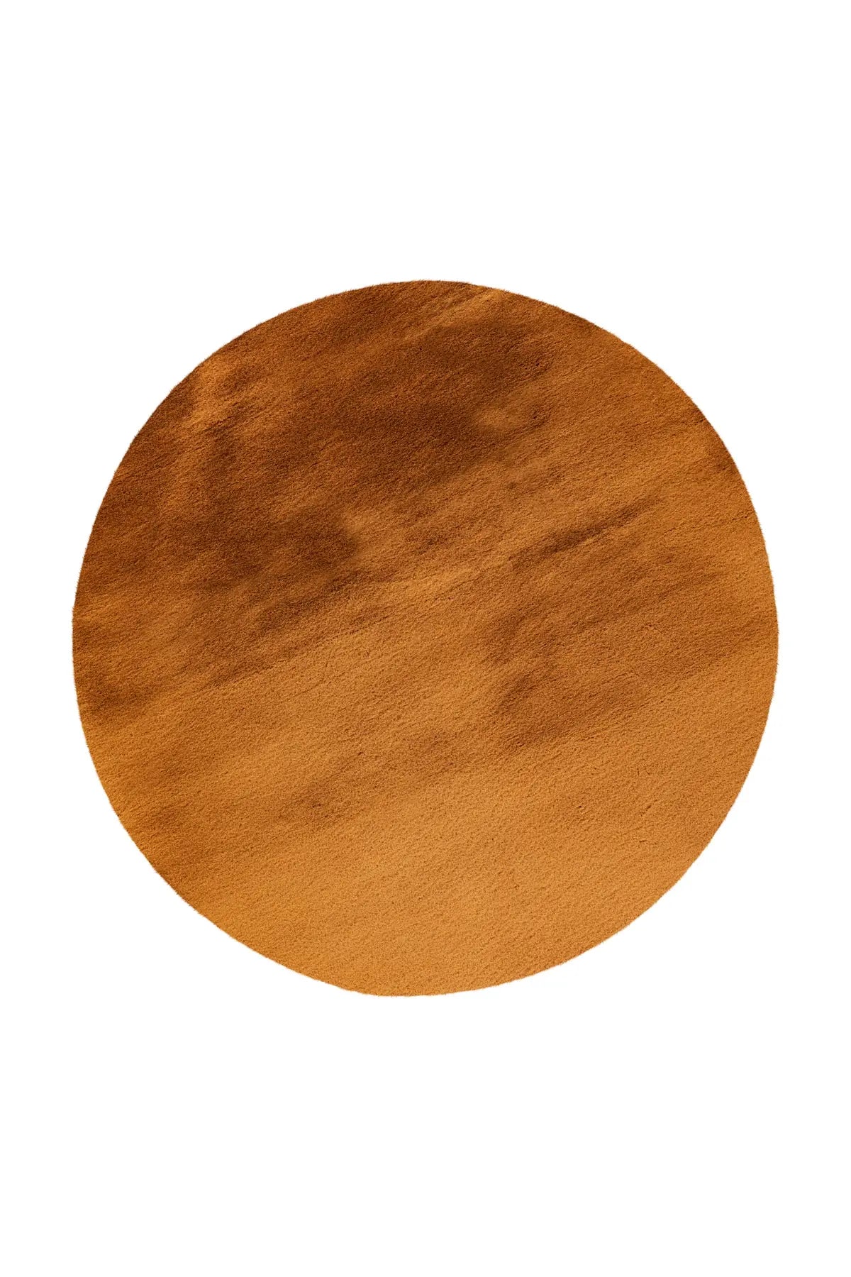 Rond Fluffy Vloerkleed - Heaven Effen Amber