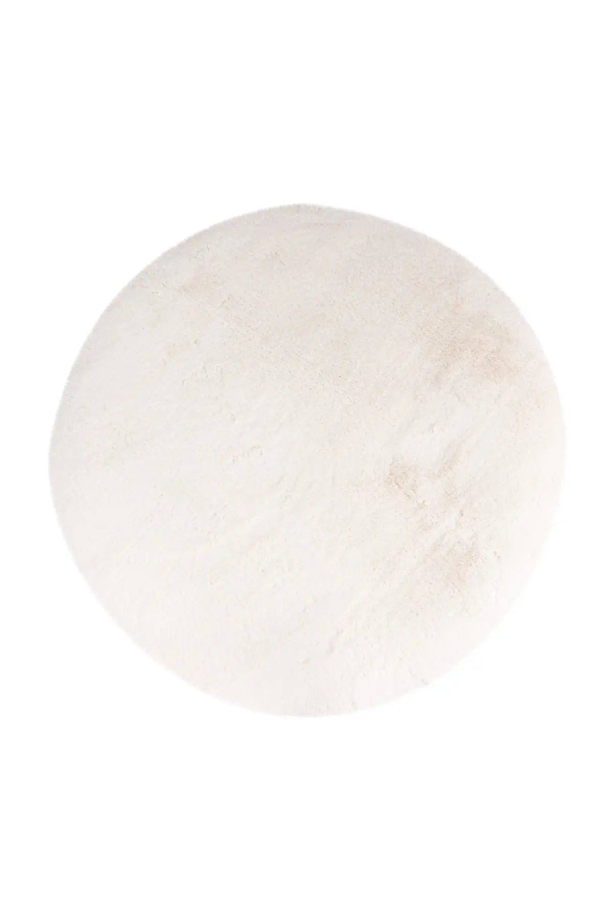 Rond Fluffy Vloerkleed - Heaven Effen Crème