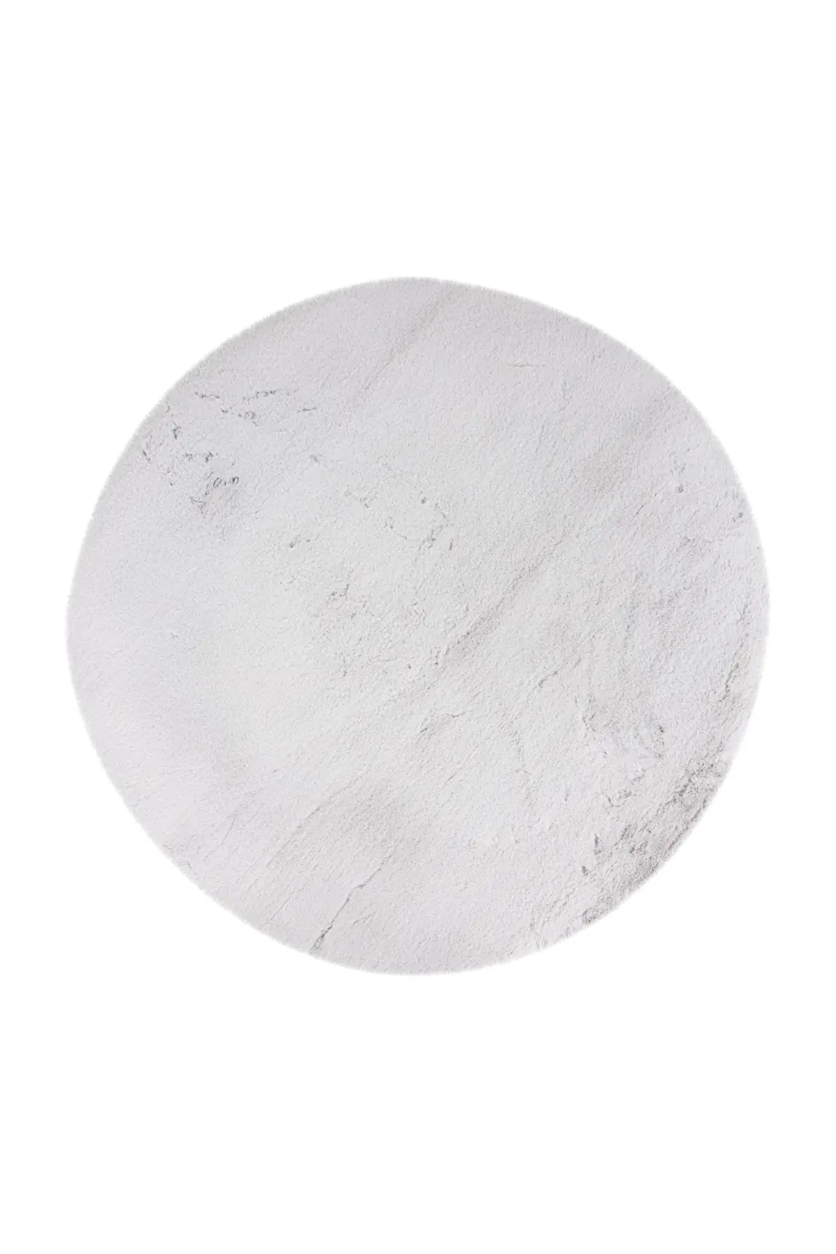 Rond Fluffy Vloerkleed - Heaven Effen Zilver