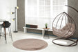 Rond Hoogpolig Vloerkleed - Heaven Taupe