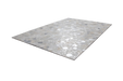 Leren Vloerkleed – Spark Hexagon Grijs/Zilver