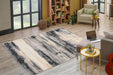 Vintage Vloerkleed – Ilena Abstract Zwart