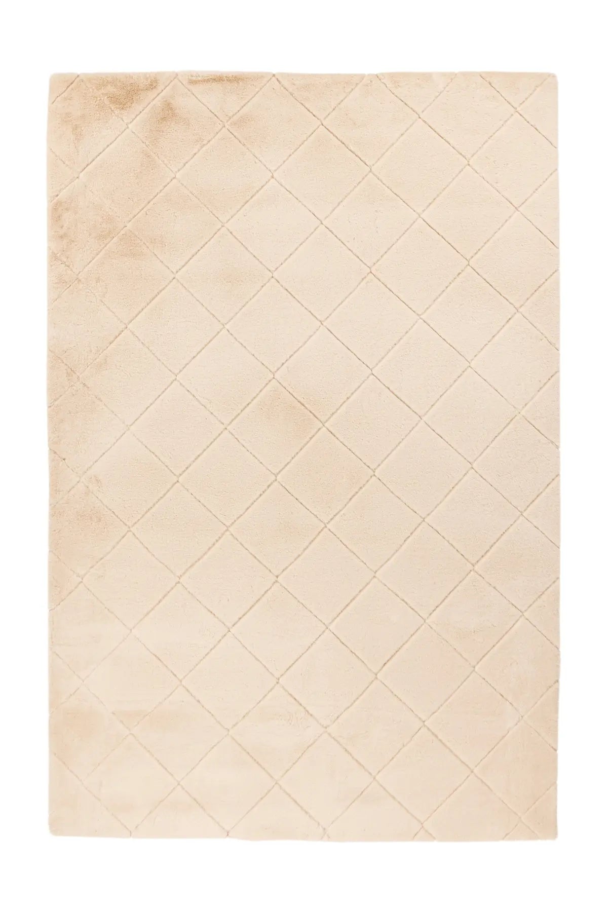 Fluffy Vloerkleed - Impulse Ruiten Beige