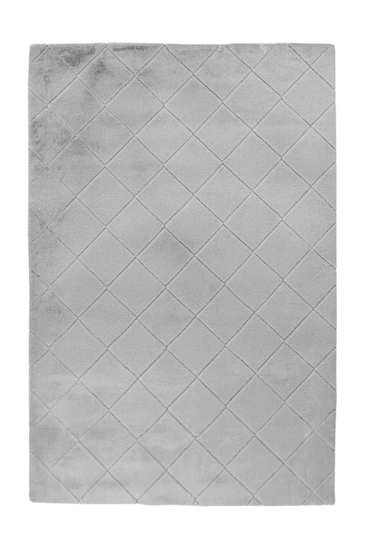 Fluffy Vloerkleed - Impulse Ruiten Zilver