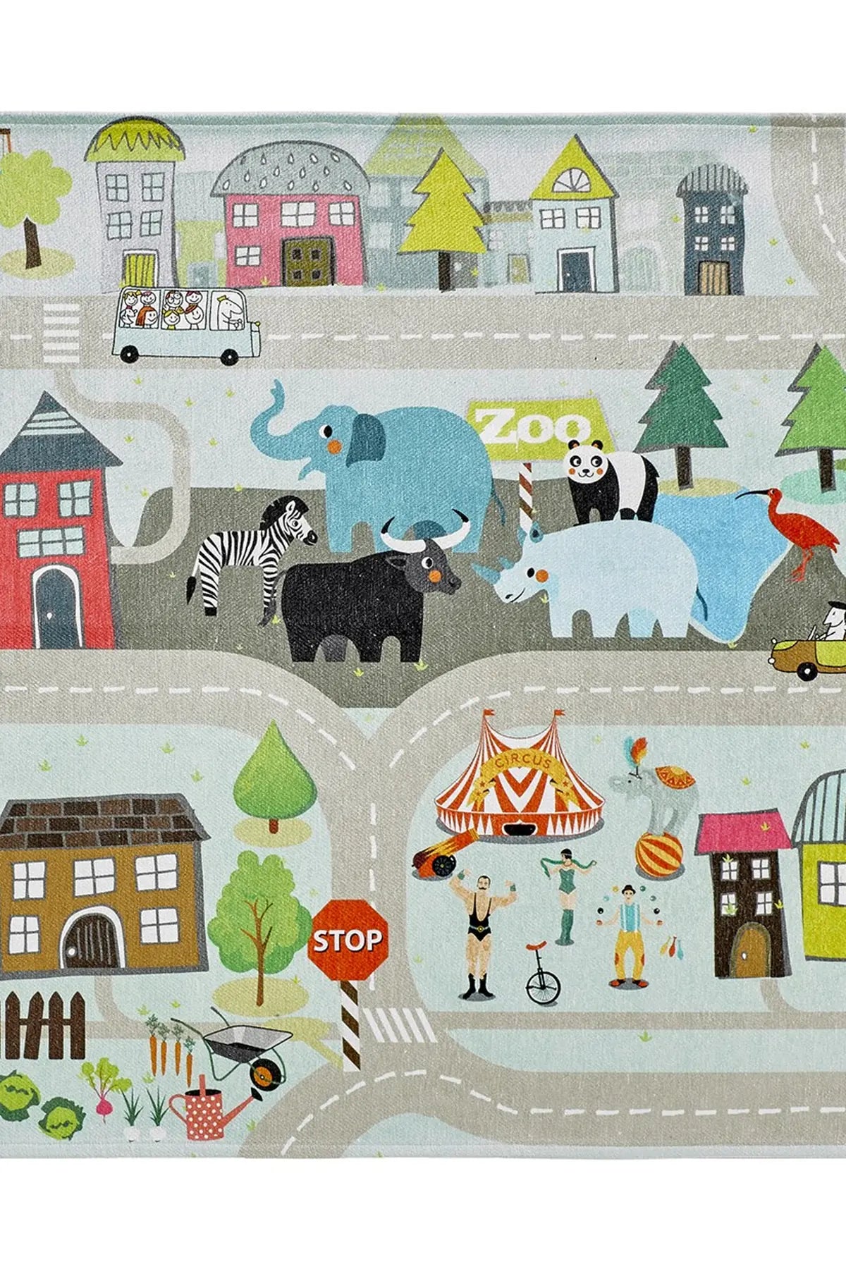 Kindervloerkleed – Sympathy Plattegrond Multikleur