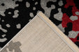 Laagpolig Vloerkleed - Naila Abstract Zwart/Rood
