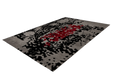 Design Vloerkleed – Naila Abstract Zwart/Rood