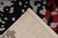 Design Vloerkleed – Naila Abstract Zwart/Rood