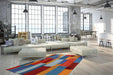 Wollen Vloerkleed – Radical Strepen Rood/Multi