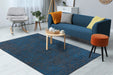 Laagpolig Vloerkleed – Kalea Lijnen Blauw