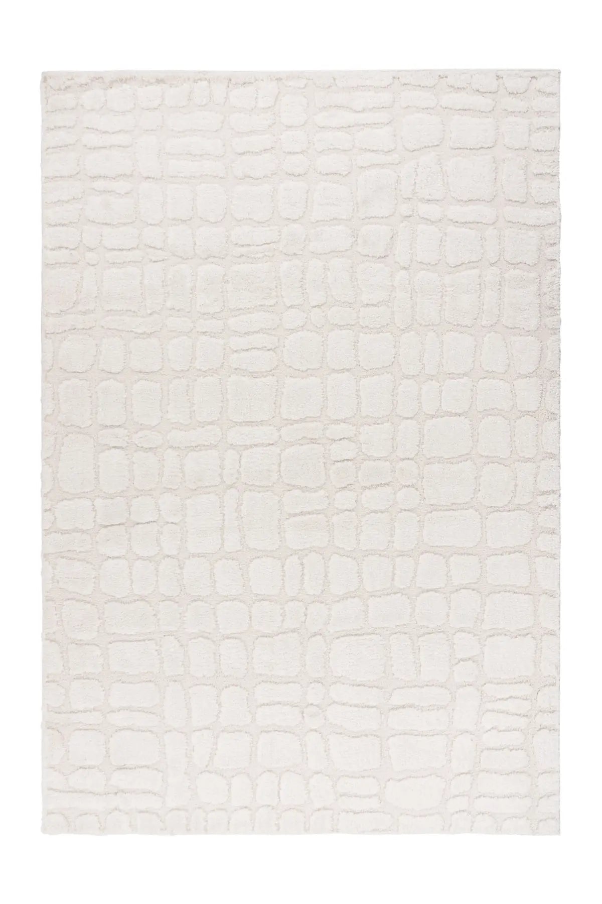 Hoogpolig Vloerkleed - Lotus Stenen Crème