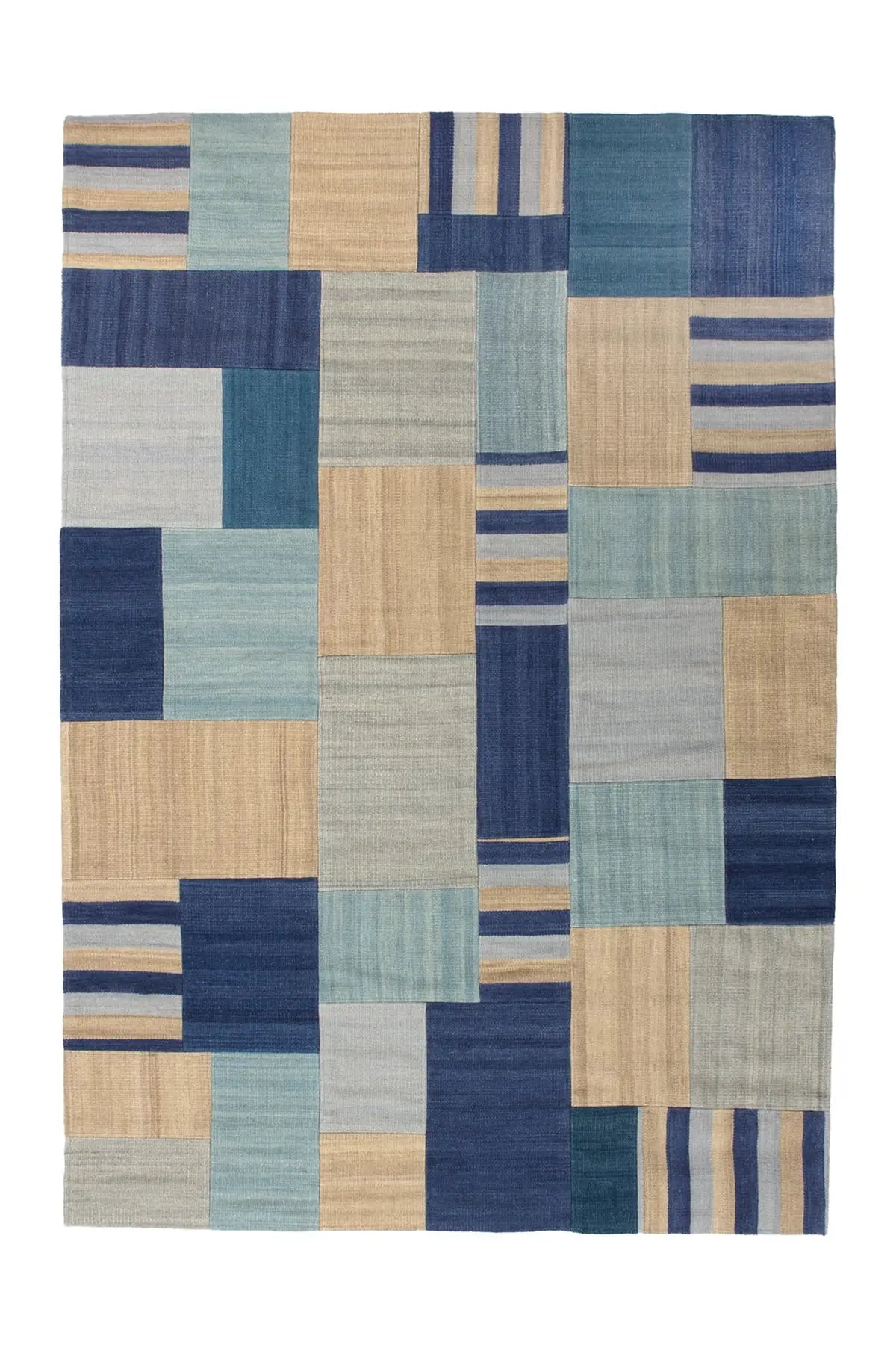 Kelim Vloerkleed - Radical Patchwork Blauw/Multi