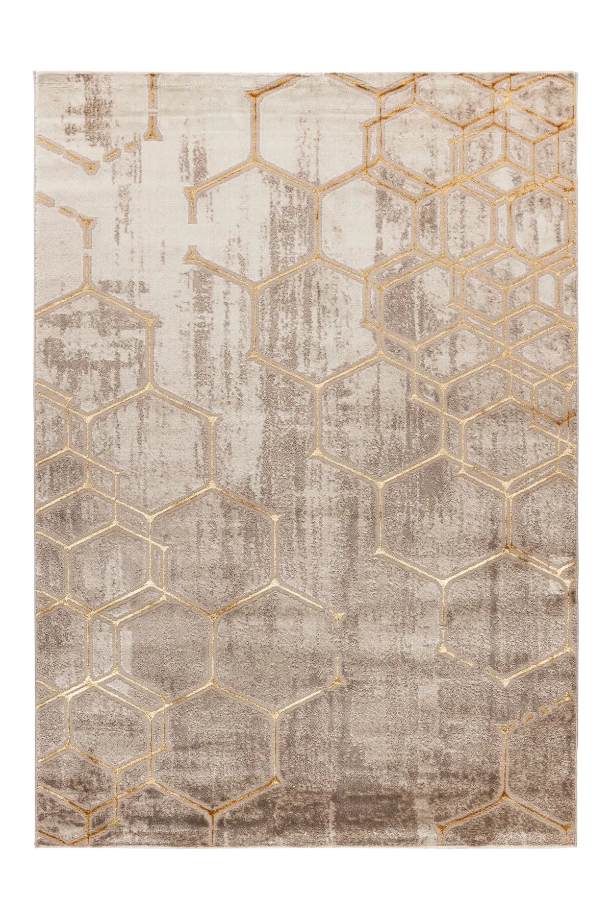 Modern Vloerkleed - Marmaris Hexagon Beige