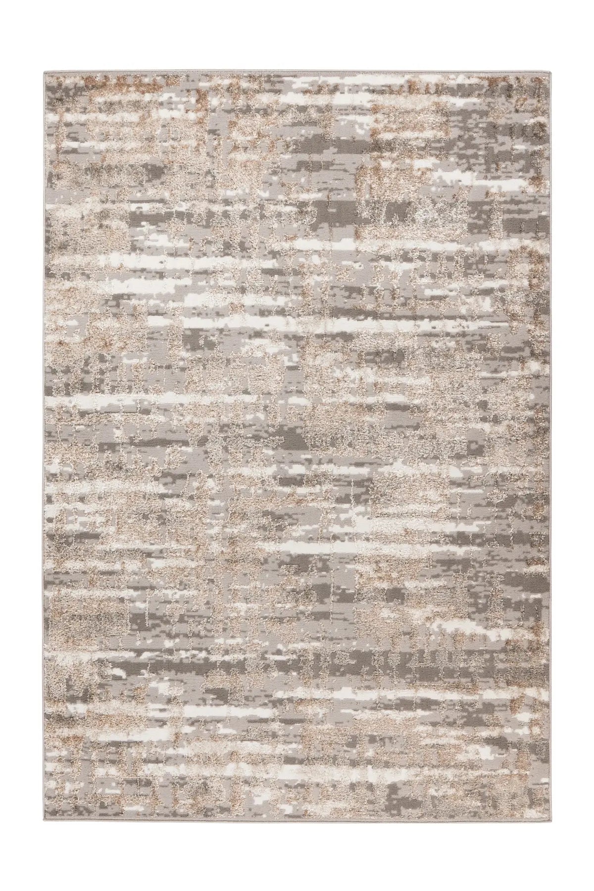 Modern Vloerkleed - Milas Abstract Zilver / Beige