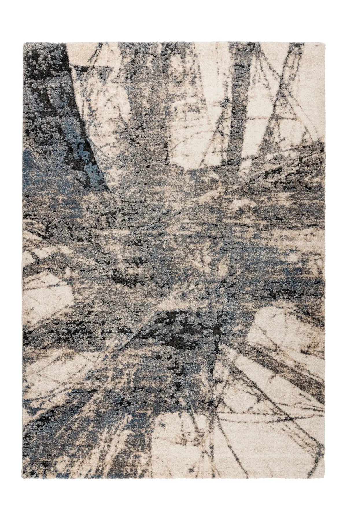 Hoogpolig Vloerkleed - Firenze Abstract Blauw