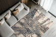 Hoogpolig Vloerkleed – Firenze Abstract Blauw