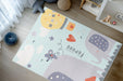 Kindervloerkleed – Wonder Olifanten Blauw
