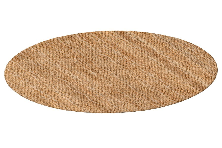 Rond Jute Vloerkleed - Nature Geometrisch Geweven