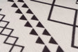 Design Vloerkleed – Maya Etnisch Wit/Zwart