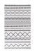 Design Vloerkleed – Maya Etnisch Wit/Zwart