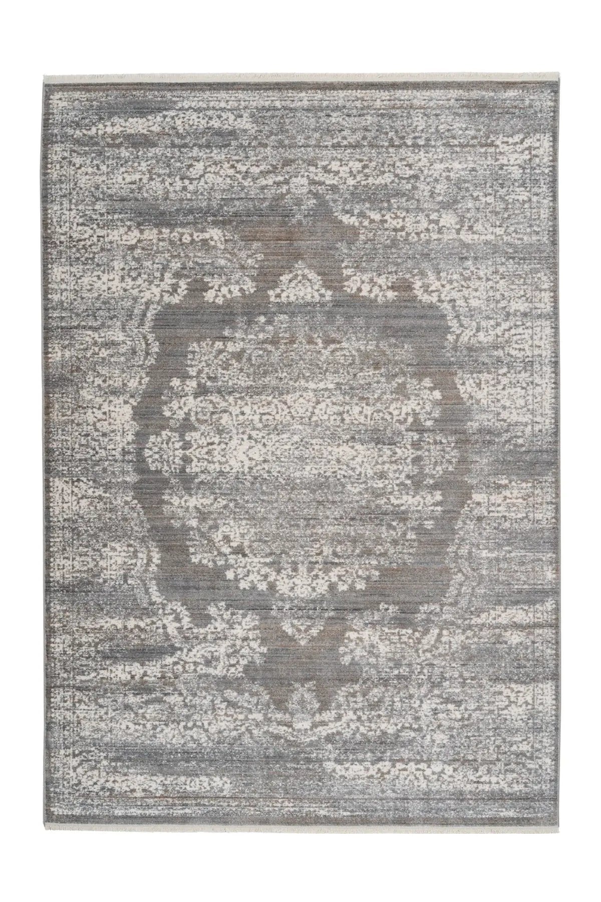 Laagpolig Vloerkleed - Baroque Medaillon Beige/Bruin