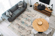 Vintage Vloerkleed – Anouk Abstract Taupe/Turquoise