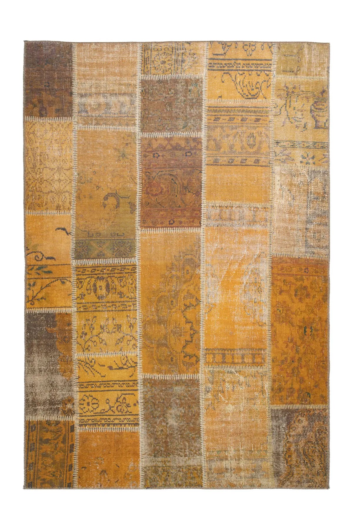 Vintage Vloerkleed - Faye Patchwork Goud