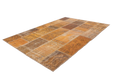 Laagpolig Vloerkleed – Faye Patchwork Goud