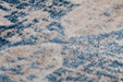 Laagpolig Vloerkleed – Antigua Verweerd Crème/Blauw