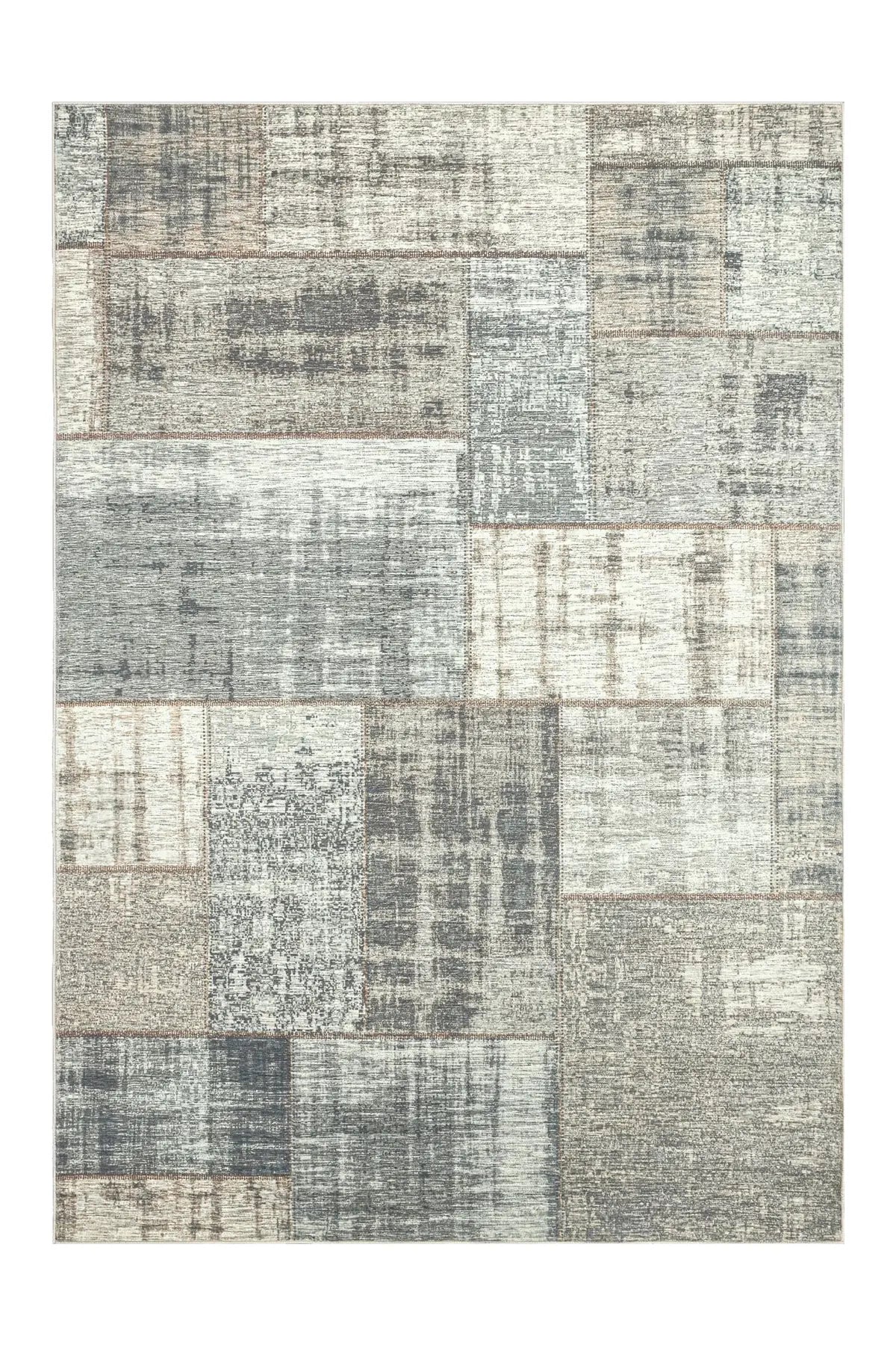Laagpolig Vloerkleed - Visionary Patchwork Taupe